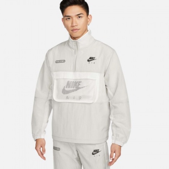 Nike Air Max Mens Light Grey Jacket Windbreaker Coat NWT - Picture 4 of 10